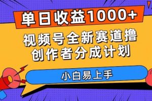 单日收益1000+,视频号全新赛道撸创作者分成计划,小白易上手【揭秘】-麦资源网