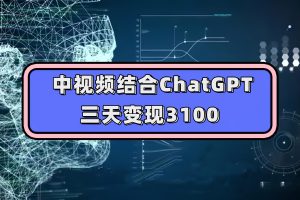 （7421期）中视频结合ChatGPT，三天变现3100，人人可做 玩法思路实操教学！-麦资源网