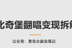 AI比奇堡翻唱变现拆解课，玩法无私拆解给你-麦资源网