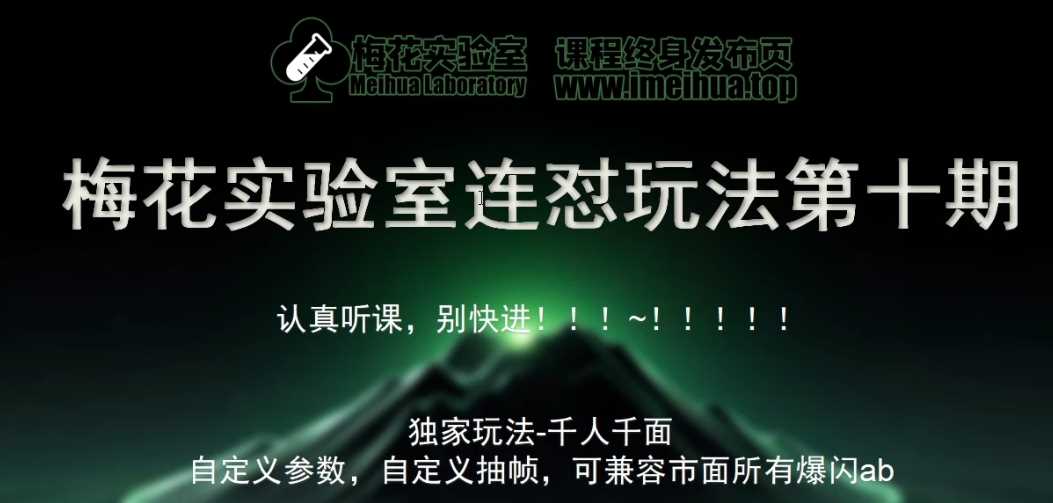 梅花实验室社群专享课视频号连怼玩法第十期课程+*部分-FF助手全新高自由*爆闪AB处理