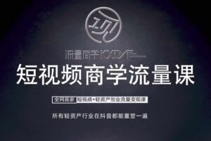 短视频商学流量课+口播拍摄剪辑，​短视频+轻资产创业流量变现课-麦资源网