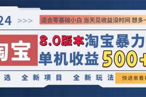 （13006期）2024淘宝暴力掘金，单机日赚300-500，真正的睡后收益-麦资源网