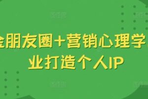 吸金朋友圈+营销心理学，美业打造个人IP-麦资源网