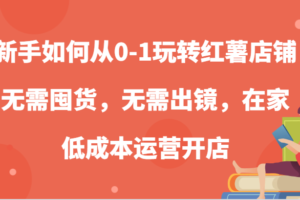 新手如何从0-1玩转红薯店铺，无需囤货，无需出镜，在家低成本运营开店-麦资源网