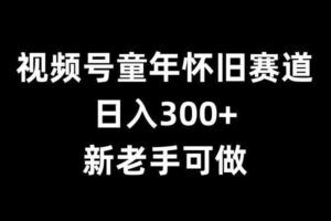 视频号童年怀旧赛道，日入300+，新老手可做【揭秘】-麦资源网