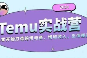 2024Temu出海赚美金实战营，从零开始打造跨境电商增加收入（124G）-麦资源网