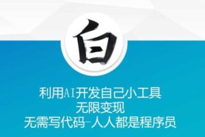 利用AI开发自己小工具 无限变现 无需写代码 人人都是程序员-麦资源网
