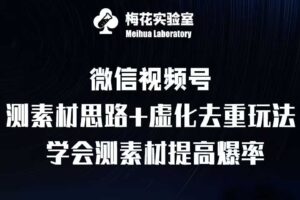 视频号连怼技术-测素材思路和上下虚化去重玩法-梅花实验室社群专享-麦资源网