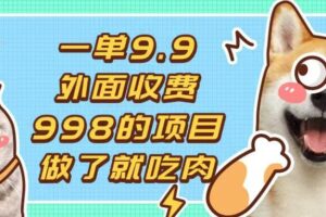 (13438期)一单9.9的项目,不挑人,小白当天上手,制作作品只需1分钟-麦资源网