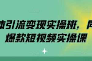 实体引流变现实操班，同城爆款短视频实操课-麦资源网