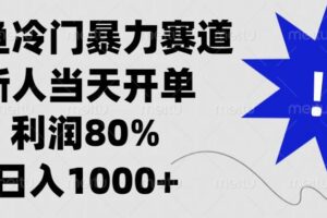 （13660期）闲鱼冷门暴力赛道，新人当天开单，利润80%，日入1000+-麦资源网