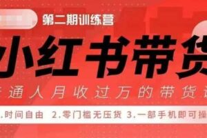 小Red书带货42天训练营 2.0版，宝妈+自由职+上班族+大学生，提高副业收入的大红利项目-麦资源网
