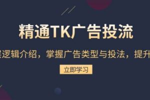 （13641期）精通TK广告投流：底层逻辑介绍，掌握广告类型与投法，提升效果-麦资源网