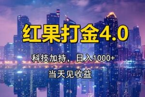 （13537期）红果打金4.0，扫黑科技加持赋能，日入1000+，小白当天见收益-麦资源网