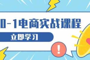 从零做电商实战课程，教你如何获取访客、选品布局，搭建基础运营团队-麦资源网
