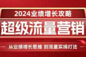 2024超级流量营销，2024业绩增长攻略，从业绩增长思维到流量实操打法-麦资源网