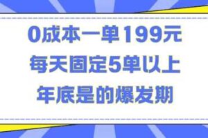 人人都需要的东西0成本一单199元每天固定5单以上年底是的爆发期【揭秘】-麦资源网
