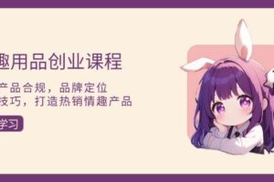 （13682期）情趣用品创业课程：涵盖产品合规，品牌定位，营销技巧，打造热销情趣产品-麦资源网