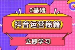 （13589期）抖音运营秘籍，内容定位，打造个人IP，提升变现能力, 助力账号成长-麦资源网