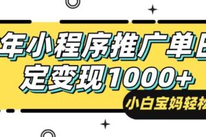 (14298期)25年最新风口,小程序自动推广,,稳定日入1000+,小白轻松上手-麦资源网