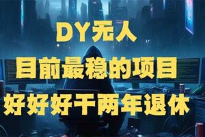 （14263期）DY无人，目前最稳的项目，矩阵放大边旅游边赚钱，好好好干两年退休-麦资源网
