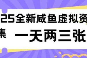 2025全新闲鱼虚拟资料项目合集，成本低，操作简单，一天两三张-麦资源网