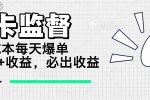 (14303期)打卡监督项目,0成本每天爆单1000+,做就必出收益-麦资源网