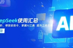 (14216期)DeepSeek使用汇总,基础到进阶,提示词技巧,掌握AI工具 提升工作效率-麦资源网