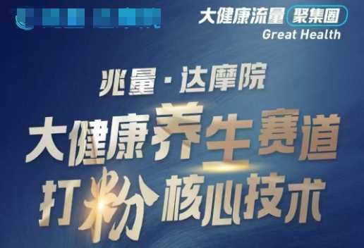 大健康打粉引流，大健康*赛道暴利打粉新玩法