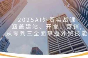 2025AI外贸实战课：涵盖建站、开发、营销, 从零到三全面掌握外贸技能-麦资源网