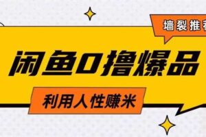 咸鱼0撸玩法利用人性售卖商品达到日挣2张的效果-麦资源网