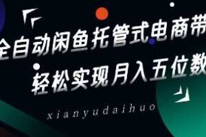 全自动闲鱼托管式电商带货，轻松实现月入五位数【揭秘】-麦资源网