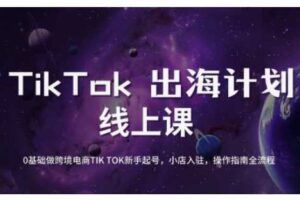TikTok跨境电商新手起号与运营全攻略，0基础做跨境电商TIKTOK新手起号，小店入驻，操作指南全流程-麦资源网