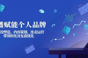 直播赋能个人品牌：IP人设塑造、内容策划、连麦运营、带货转化及复盘优化-麦资源网
