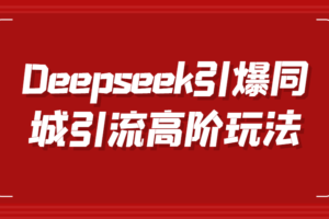 Deepseek引爆同城引流高阶玩法，掌握短视频创作与数字人技术，实现高效转化与传播-麦资源网