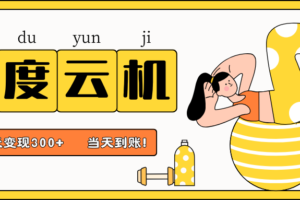 百度云机项目，单机日收益300+，非常暴力，小白上手就会-麦资源网