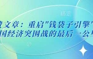 付费文章：重启”钱袋子引擎”：中国经济突围战的最后一公里-麦资源网