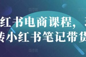 小红书电商课程，玩转小红书笔记带货-麦资源网