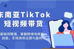 东南亚TikTok短视频带货,零基础到精通,掌握跨境电商核心技能,实现高效运营与盈利-麦资源网