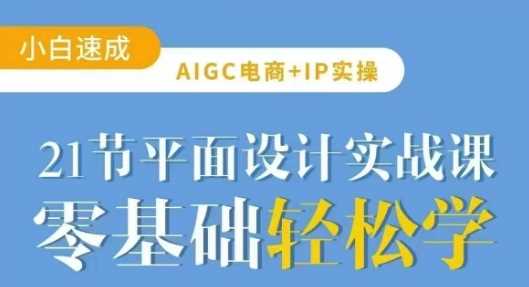 AIGC电商*实操21节平面设计实战课，教你玩转AI