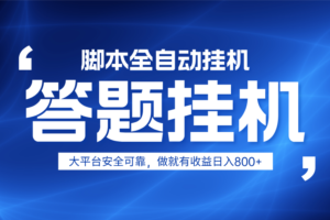 躺赚答题，单设备轻松日入800+，小白轻松上手，无限放大有电脑就可做-麦资源网