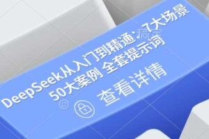 DeepSeek从入门到精通：7大场景 50大案例 全套提示词【文档】-麦资源网