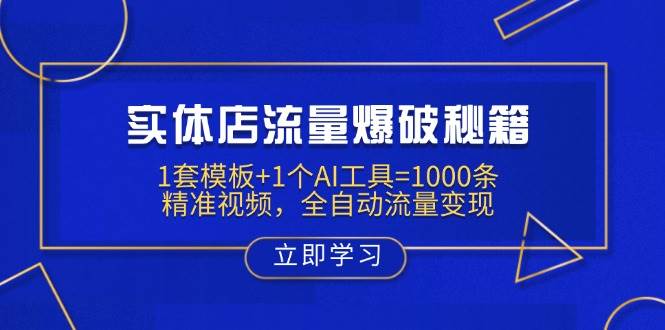 图片[1]-（14131期）实体店流量爆破秘籍：1套模板+1个AI工具=1000条精准视频，全自动流量变现