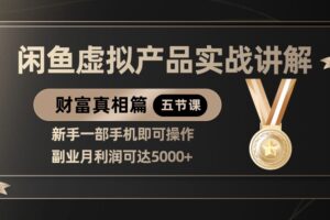 精品闲鱼虚拟产品实战讲解，新手一部手机即可操作，副业月利润可达5000+-麦资源网