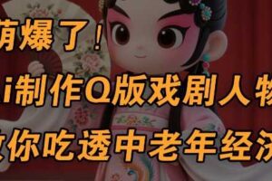 用Ai制作Q版戏剧人物,手把手教你吃透中老年经济,5分钟一个成品,多渠道变现-麦资源网