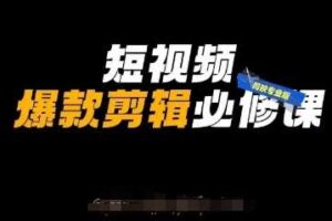短视频爆款剪辑必修课，剪映专业版实操+自媒体技巧-麦资源网