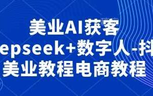 美业AI获客Deepseek+数字人-抖音美业教程电商教程-麦资源网