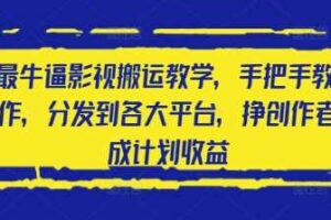 2025最牛逼影视搬运教学，手把手教你操作，分发到各大平台，挣创作者分成计划收益-麦资源网