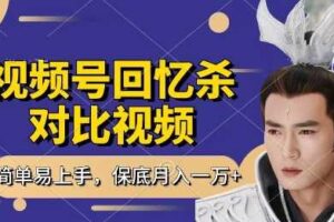 回忆杀对比视频，挣视频号分成计划收益，每天只需一小时，保底月入过W，新手小白轻松上手【揭秘】-麦资源网