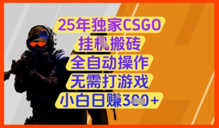 25年*CSGO挂G搬砖，全自动操作，无需打游戏，小白日入3张+【揭秘】